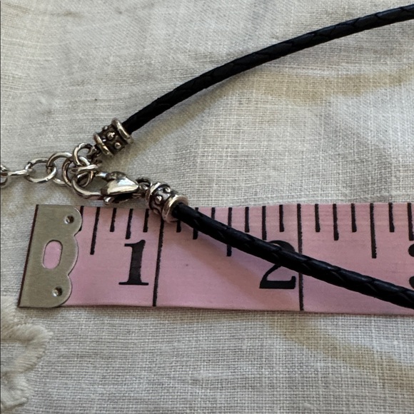 Brighton Opening Night At The Opera Black Leather Cord Red Flower Necklace. - Picture 6 of 10